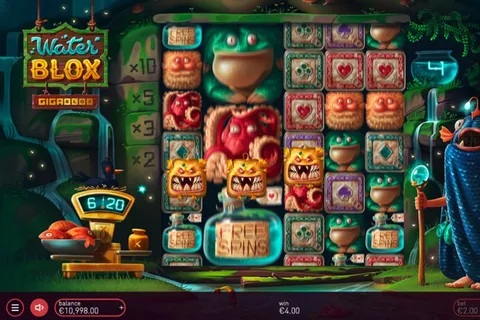 Water Blox Gigablox slot screen
