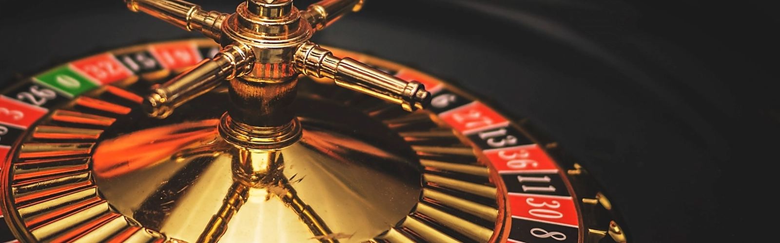Roulette wheel on a casino table